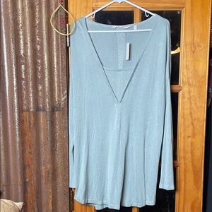 Soft Surroundings Light Blue Long Sleeve Top, Size XL